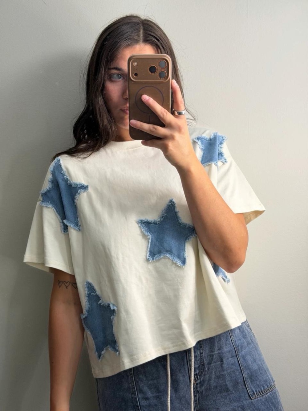 Denim Patchwork Star Tee